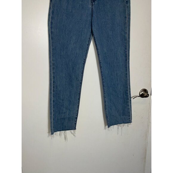 NWT J Brand Wynne High-Rise Straight Crop Jeans Size 24 Blue  Raw Hem - Picture 6 of 15